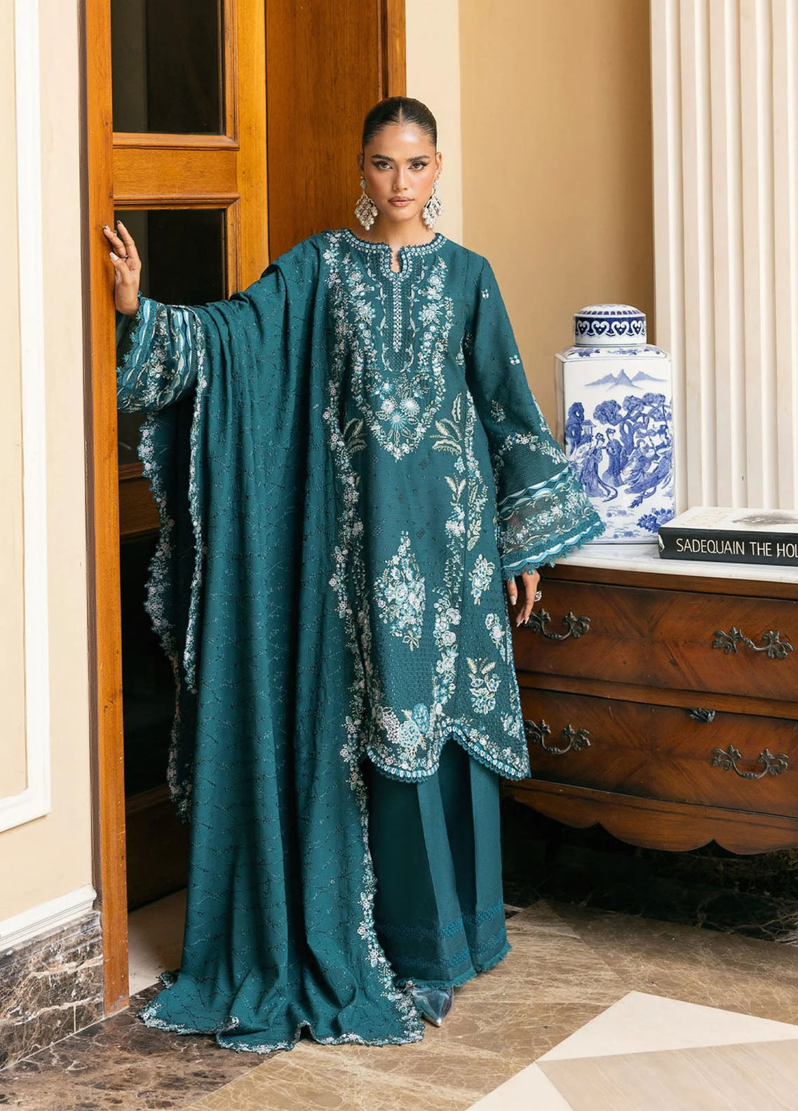 Elaf Luxury Embroidered Karandi 3 Piece Unstitched Suit EF25LW D-EWK-2A FIORENNE Elaf Luxury Embroidered Karandi 3 Piece Unstitched Suit EF25LW D-EWK-2A FIORENNE