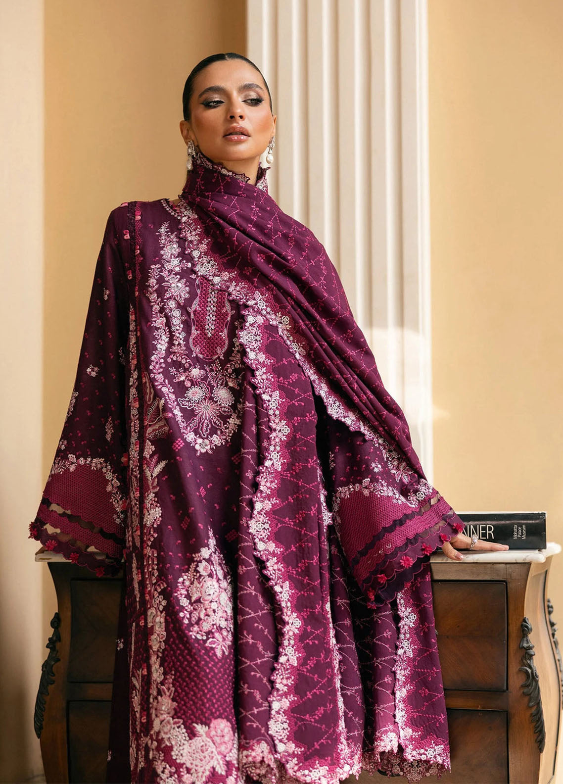 Elaf Luxury Embroidered Karandi 3 Piece Unstitched Suit EF25LW D-EWK-2B BERRYBLUSH Elaf Luxury Embroidered Karandi 3 Piece Unstitched Suit EF25LW D-EWK-2B BERRYBLUSH