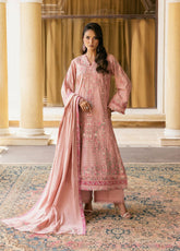 Elaf Luxury Embroidered Karandi 3 Piece Unstitched Suit EF25LW D-EWK-3A DUSTYROSE