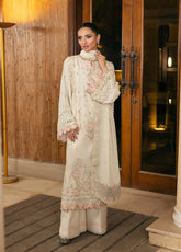 Elaf Luxury Embroidered Karandi 3 Piece Unstitched Suit EF25LW D-EWK-5A PEARLOSA