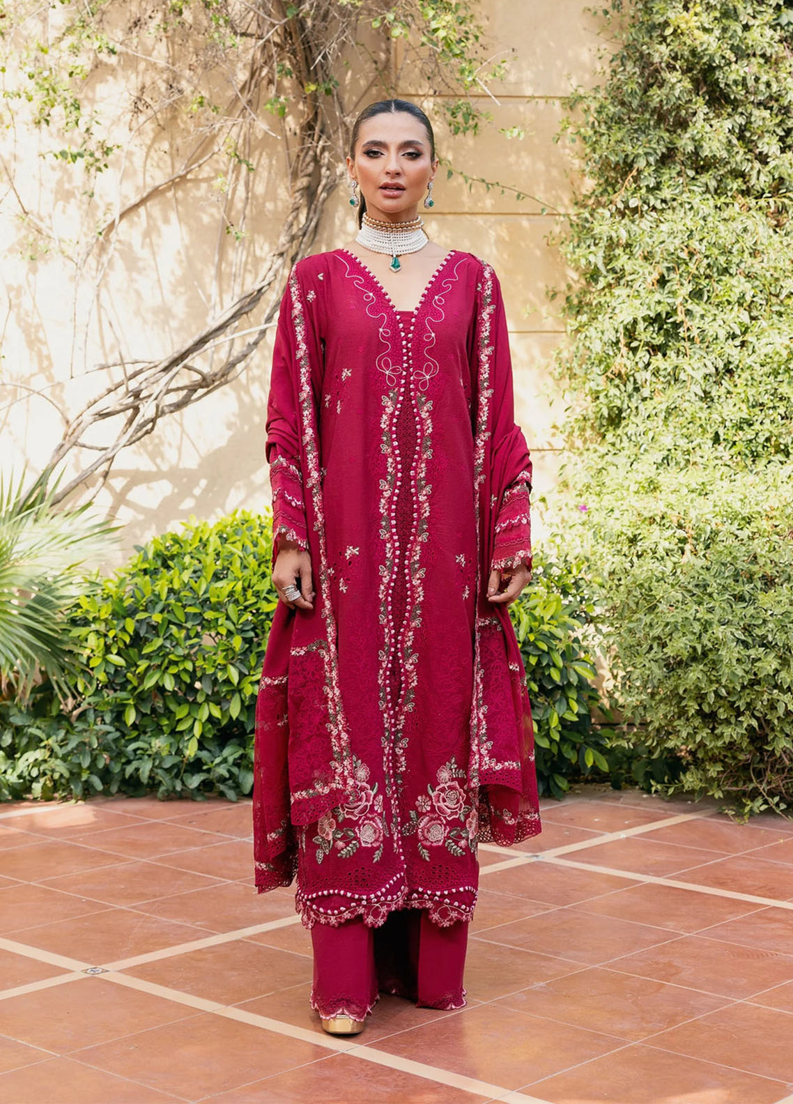 Elaf Luxury Embroidered Karandi 3 Piece Unstitched Suit EF25LW D-EWK-6A VELVROSE Elaf Luxury Embroidered Karandi 3 Piece Unstitched Suit EF25LW D-EWK-6A VELVROSE