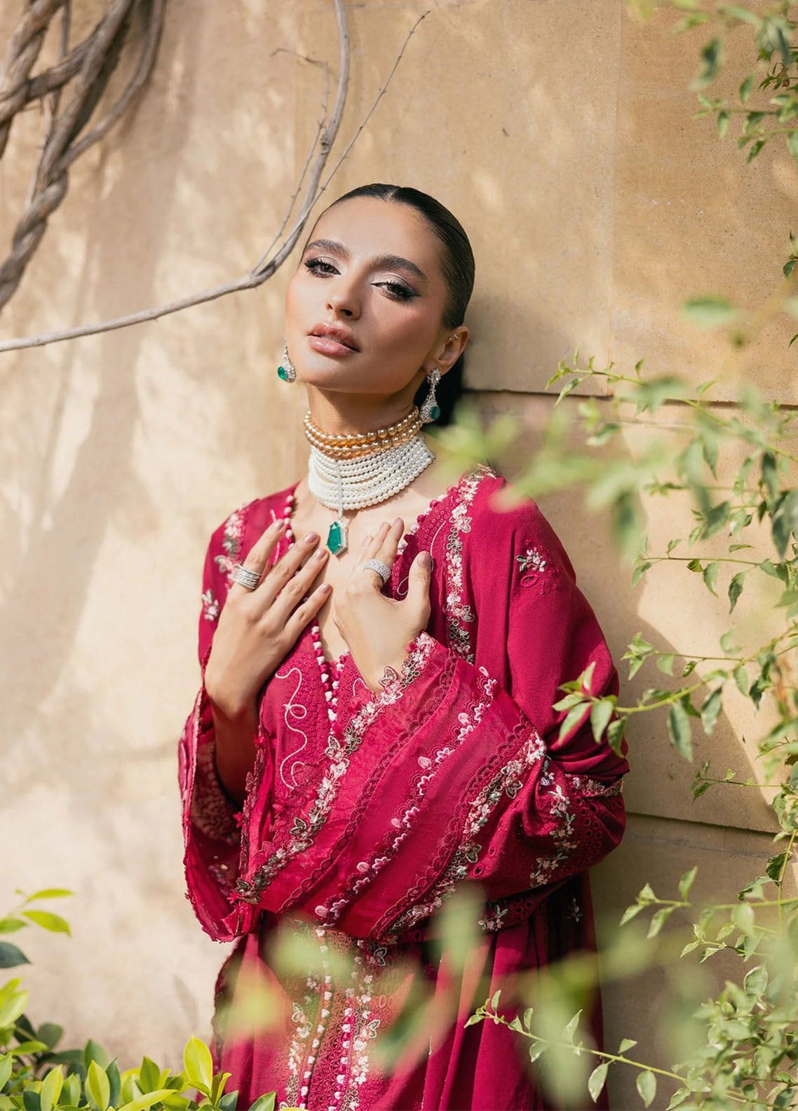 Elaf Luxury Embroidered Karandi 3 Piece Unstitched Suit EF25LW D-EWK-6A VELVROSE Elaf Luxury Embroidered Karandi 3 Piece Unstitched Suit EF25LW D-EWK-6A VELVROSE