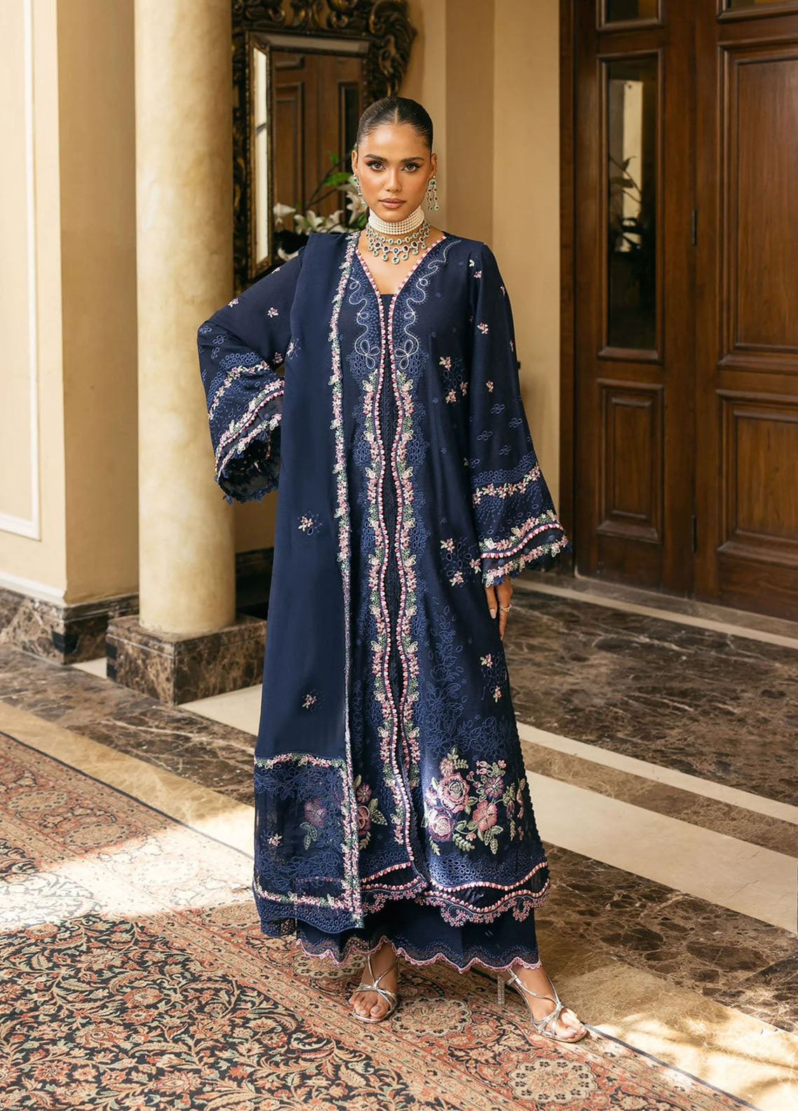 Elaf Luxury Embroidered Karandi 3 Piece Unstitched Suit EF25LW D-EWK-6B AMBER HAZE Elaf Luxury Embroidered Karandi 3 Piece Unstitched Suit EF25LW D-EWK-6B AMBER HAZE