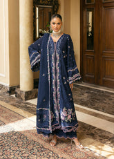 Elaf Luxury Embroidered Karandi 3 Piece Unstitched Suit EF25LW D-EWK-6B AMBER HAZE