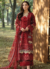 Elaf Premium Chikankari Lawn 3 Piece Unstitched Suit EF26CP D-ERC-1B MARJAAN