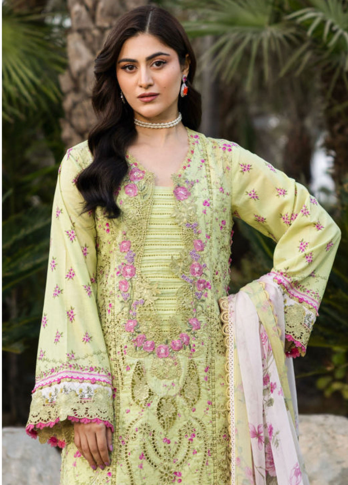 Elaf Premium Chikankari Lawn 3 Piece Unstitched Suit EF26CP D-ERC-2A HINA Elaf Premium Chikankari Lawn 3 Piece Unstitched Suit EF26CP D-ERC-2A HINA