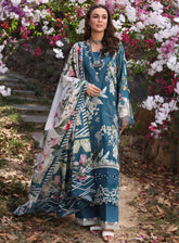 Elaf Print Chikankari Lawn 3 Piece Unstitched Suit EF24C ECK-02 B SERENITA