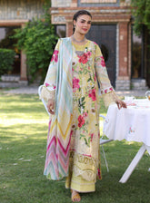 Elaf Print Chikankari Lawn 3 Piece Unstitched Suit EF24C ECK-06 A SUNSHINE BOUQUET