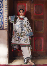 Elan Luxury Embroidered Lawn 3 Piece Unstitched Suit EL25LL AZUREH EL25-04 B