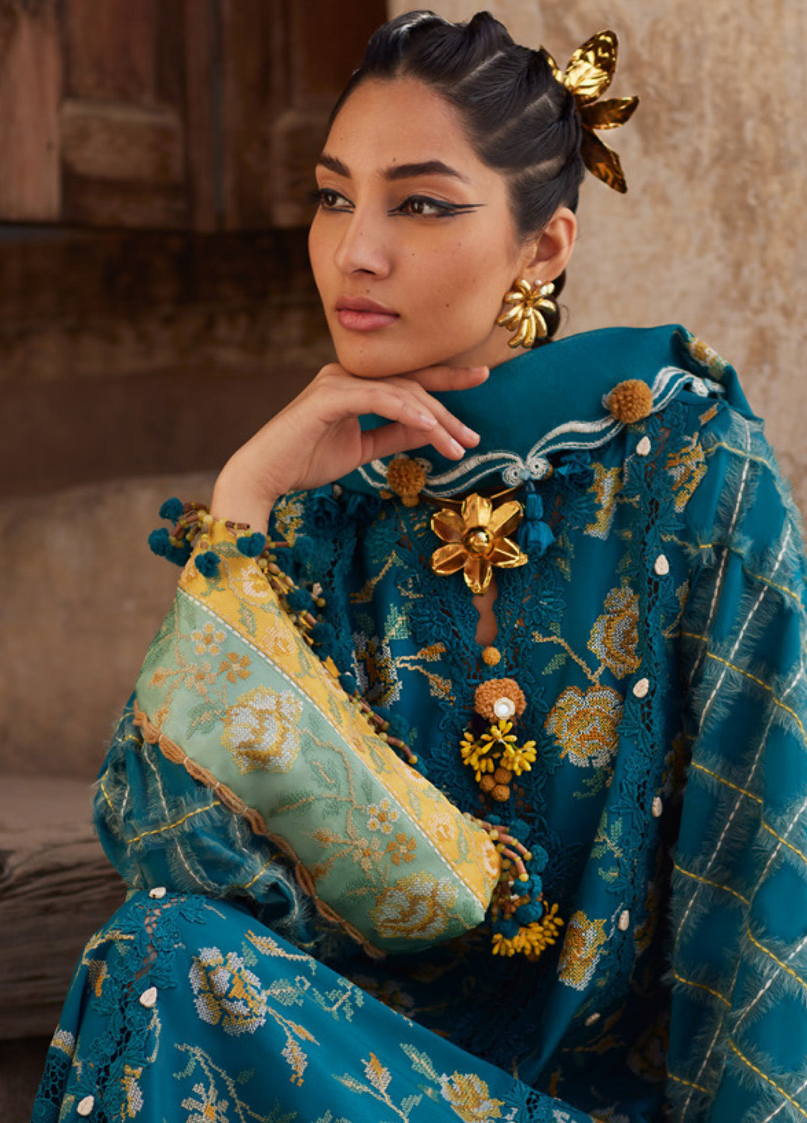 Elan Luxury Embroidered Lawn 3 Piece Unstitched Suit EL25LL OPHELIA EL25-10 A Elan Luxury Embroidered Lawn 3 Piece Unstitched Suit EL25LL OPHELIA EL25-10 A