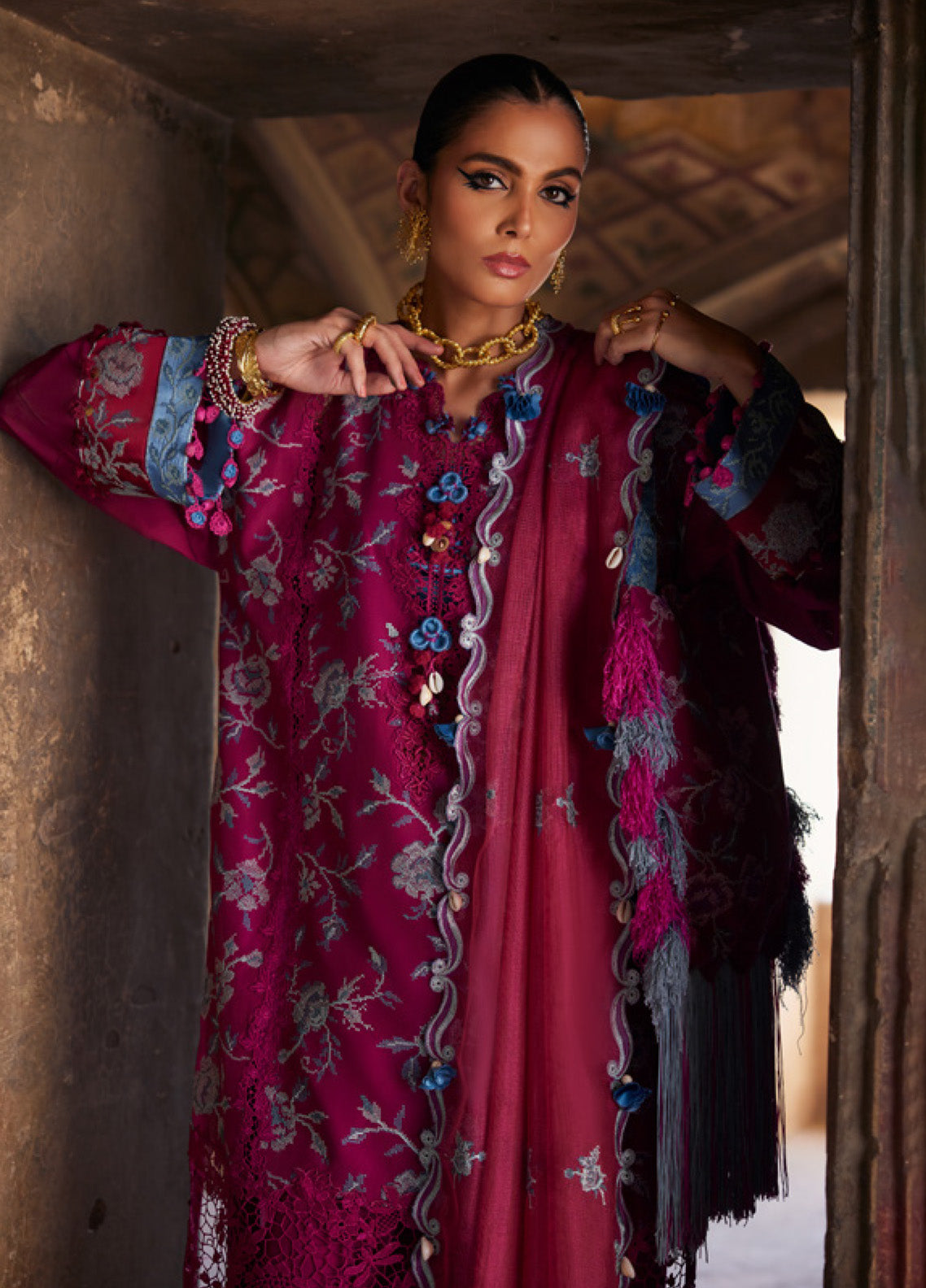 Elan Luxury Embroidered Lawn 3 Piece Unstitched Suit EL25LL OPHELIA EL25-10 B Elan Luxury Embroidered Lawn 3 Piece Unstitched Suit EL25LL OPHELIA EL25-10 B