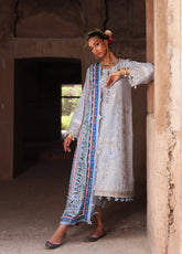 Elan Luxury Embroidered Lawn 3 Piece Unstitched Suit EL25LL SERENE EL25-01 B