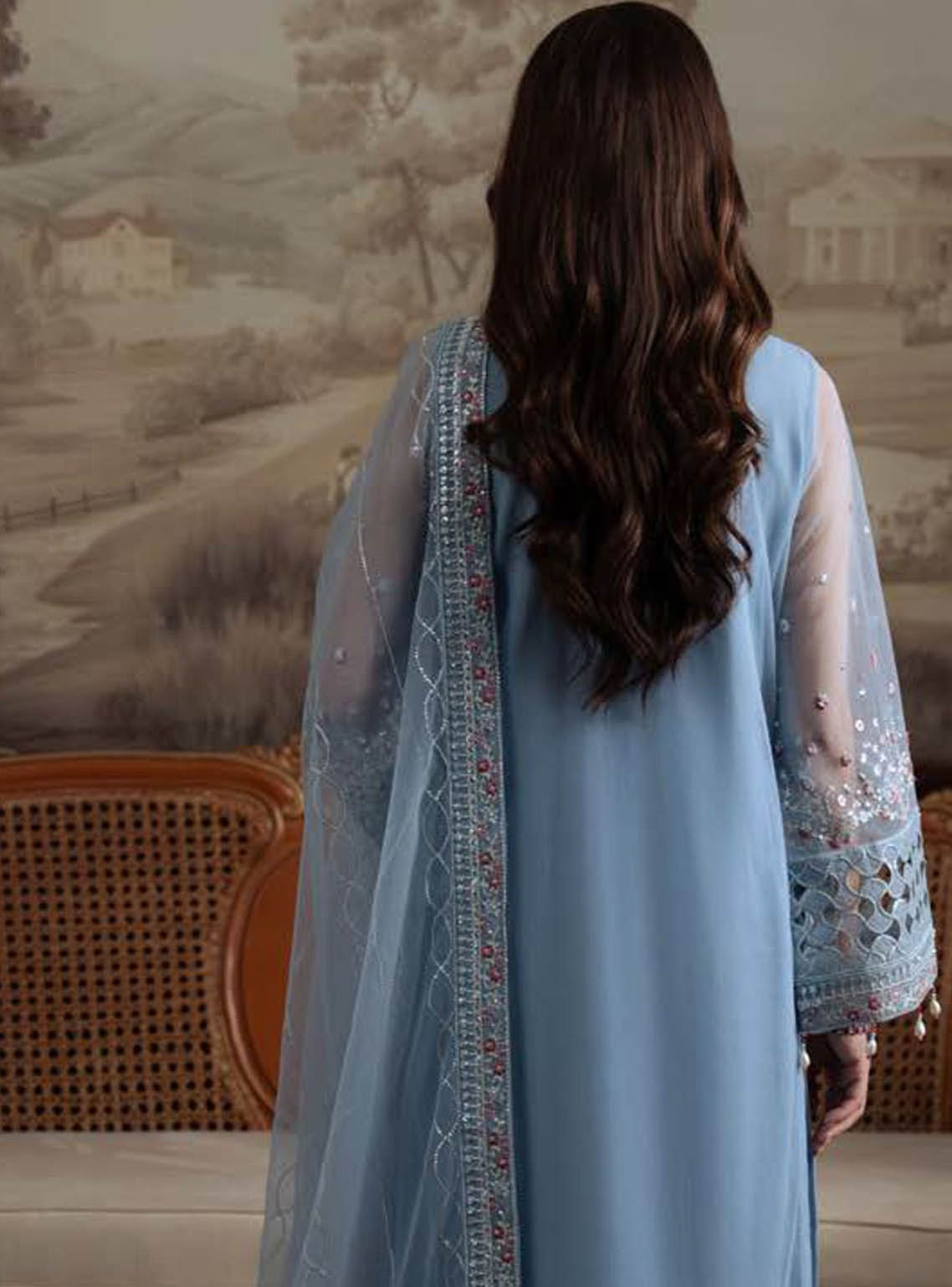 Elanora By Nureh Luxury Embroidered Chiffon 4 Piece Unstitched Suit NU25ELCV2 D-NEL-74 Elanora By Nureh Luxury Embroidered Chiffon 4 Piece Unstitched Suit NU25ELCV2 D-NEL-74