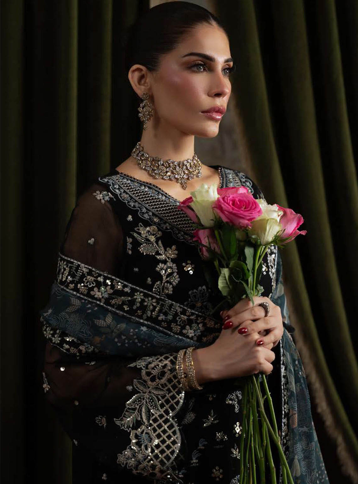 Elanora By Nureh Luxury Embroidered Chiffon 4 Piece Unstitched Suit NU25ELCV2 D-NEL-75 Elanora By Nureh Luxury Embroidered Chiffon 4 Piece Unstitched Suit NU25ELCV2 D-NEL-75