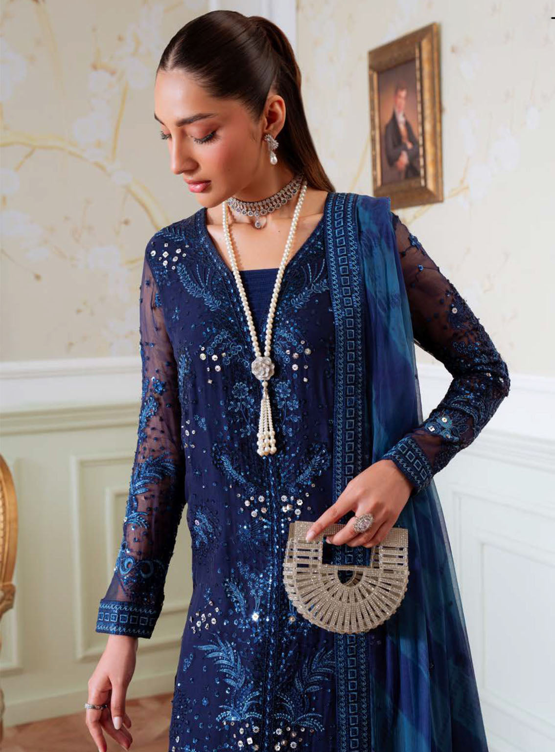 Elanora By Nureh Luxury Embroidered Chiffon 4 Piece Unstitched Suit NU25ELCV3 D-NEL-79 Elanora By Nureh Luxury Embroidered Chiffon 4 Piece Unstitched Suit NU25ELCV3 D-NEL-79