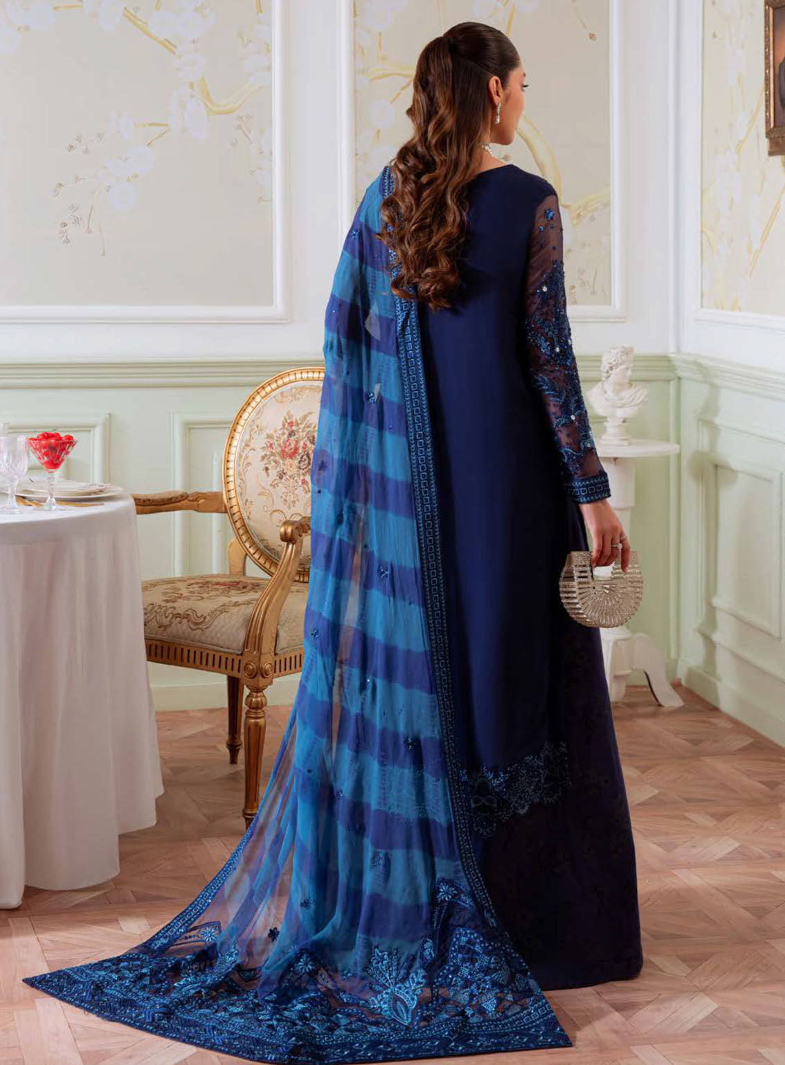 Elanora By Nureh Luxury Embroidered Chiffon 4 Piece Unstitched Suit NU25ELCV3 D-NEL-79 Elanora By Nureh Luxury Embroidered Chiffon 4 Piece Unstitched Suit NU25ELCV3 D-NEL-79