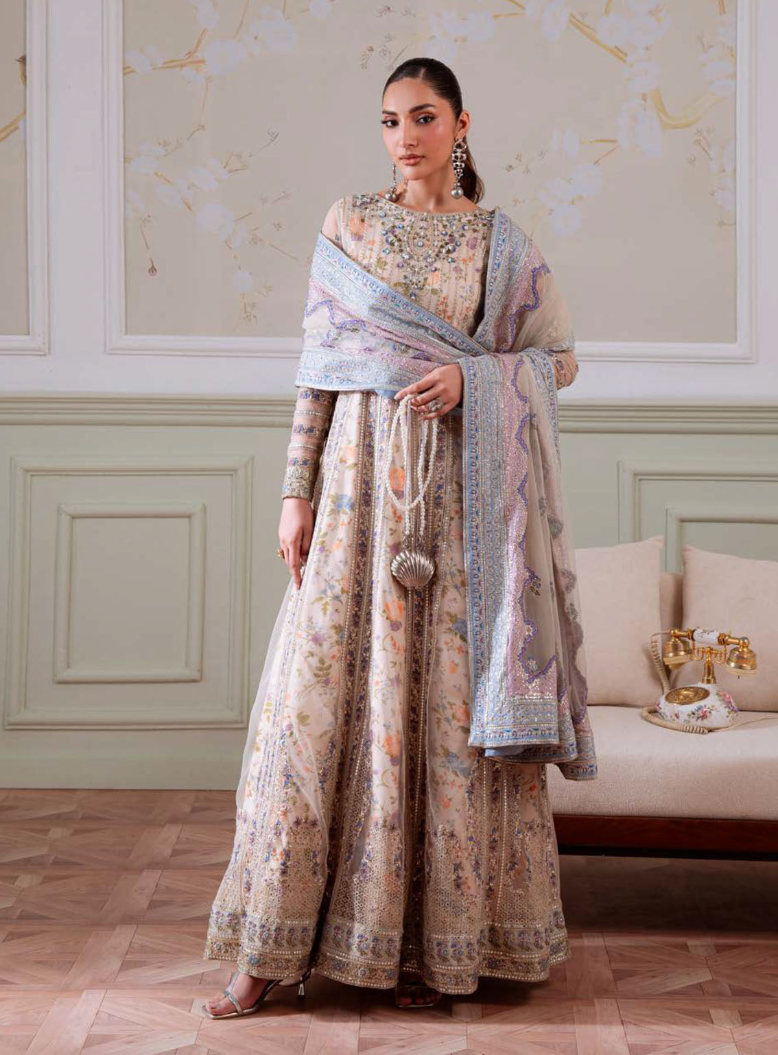 Elanora By Nureh Luxury Embroidered Chiffon 4 Piece Unstitched Suit NU25ELCV3 D-NEL-80 Elanora By Nureh Luxury Embroidered Chiffon 4 Piece Unstitched Suit NU25ELCV3 D-NEL-80