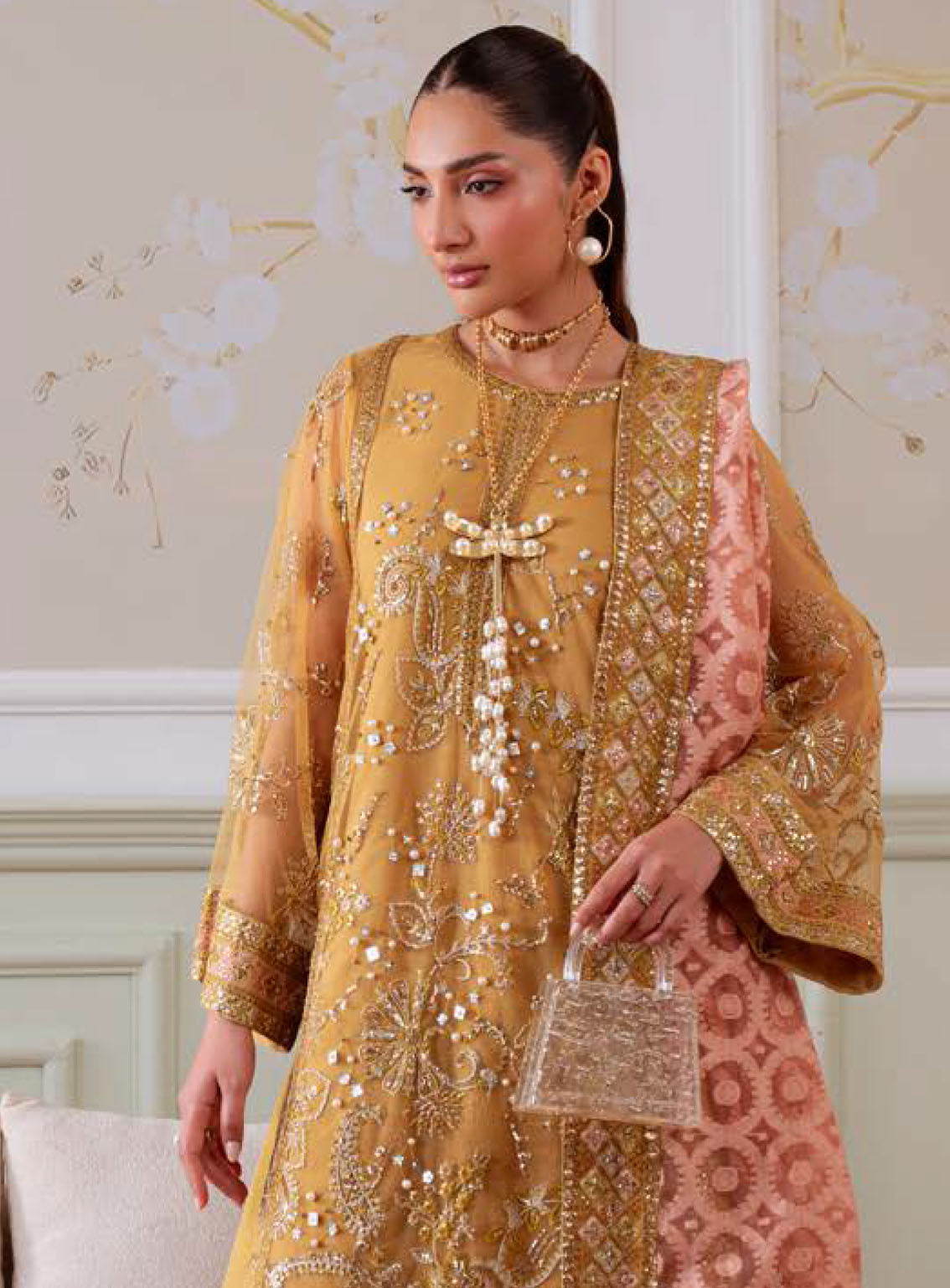 Elanora By Nureh Luxury Embroidered Chiffon 4 Piece Unstitched Suit NU25ELCV3 D-NEL-81 Elanora By Nureh Luxury Embroidered Chiffon 4 Piece Unstitched Suit NU25ELCV3 D-NEL-81
