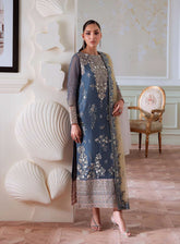 Elanora By Nureh Luxury Embroidered Chiffon 4 Piece Unstitched Suit NU25ELCV3 D-NEL-82