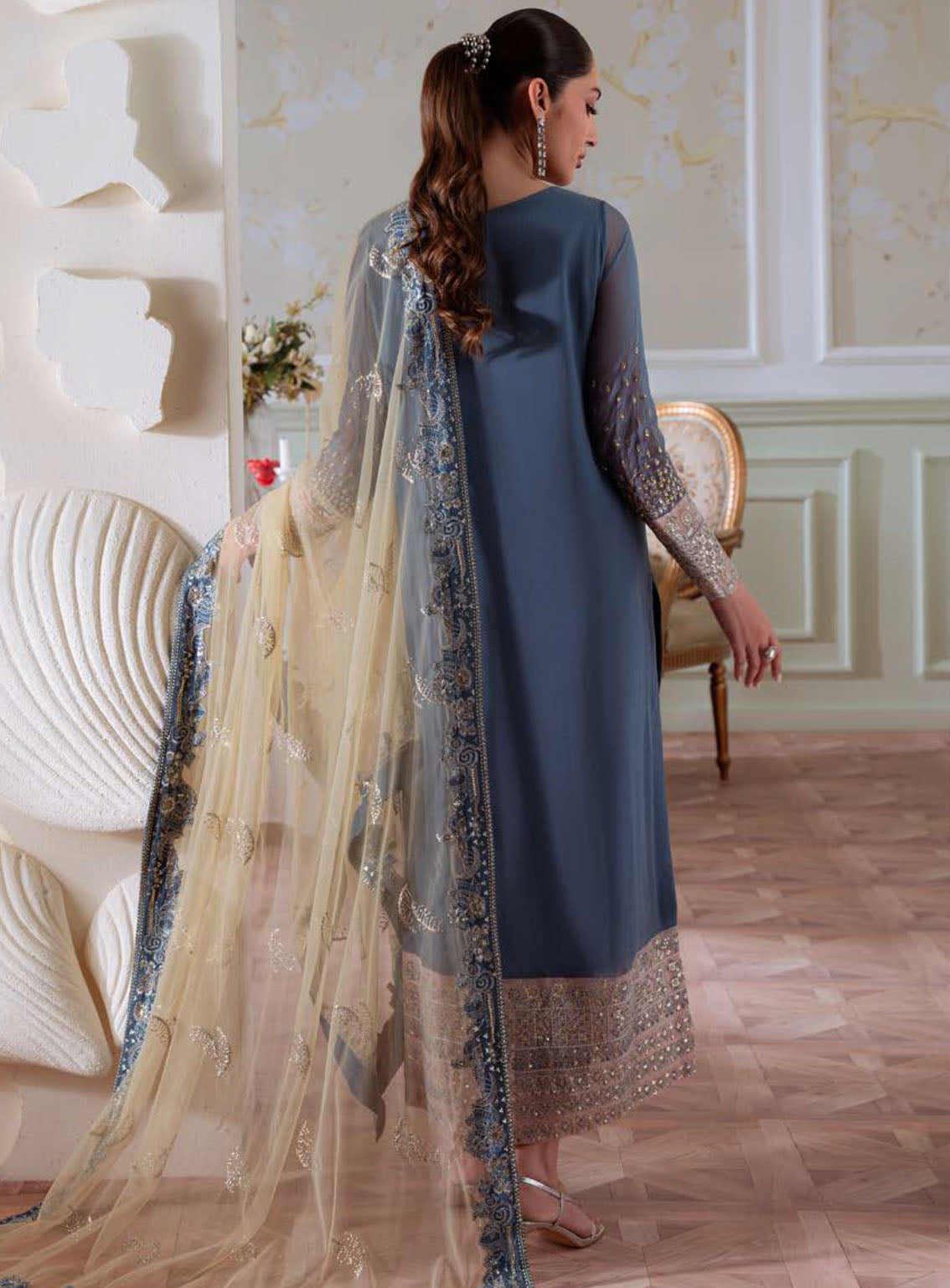 Elanora By Nureh Luxury Embroidered Chiffon 4 Piece Unstitched Suit NU25ELCV3 D-NEL-82 Elanora By Nureh Luxury Embroidered Chiffon 4 Piece Unstitched Suit NU25ELCV3 D-NEL-82