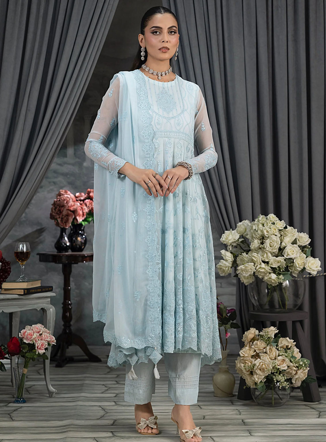 Elegance By LSM Lakhany Embroidered Chiffon 4 Piece Unstitched Suit LSM25EEC D-LG-IZ-0413 Elegance By LSM Lakhany Embroidered Chiffon 4 Piece Unstitched Suit LSM25EEC D-LG-IZ-0413