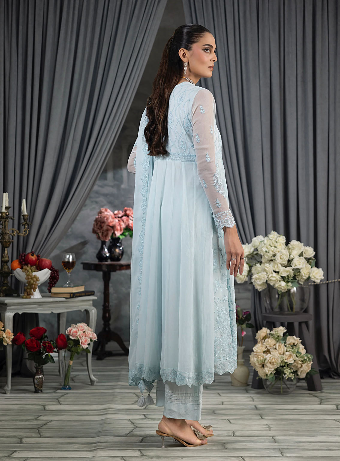 Elegance By LSM Lakhany Embroidered Chiffon 4 Piece Unstitched Suit LSM25EEC D-LG-IZ-0413 Elegance By LSM Lakhany Embroidered Chiffon 4 Piece Unstitched Suit LSM25EEC D-LG-IZ-0413