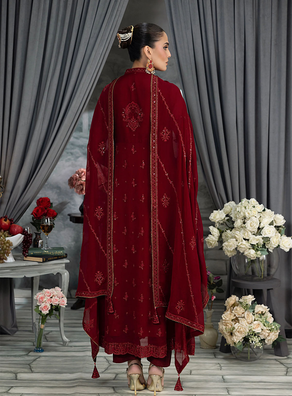Elegance By LSM Lakhany Embroidered Chiffon 4 Piece Unstitched Suit LSM25EEC D-LG-RL-0021 Elegance By LSM Lakhany Embroidered Chiffon 4 Piece Unstitched Suit LSM25EEC D-LG-RL-0021