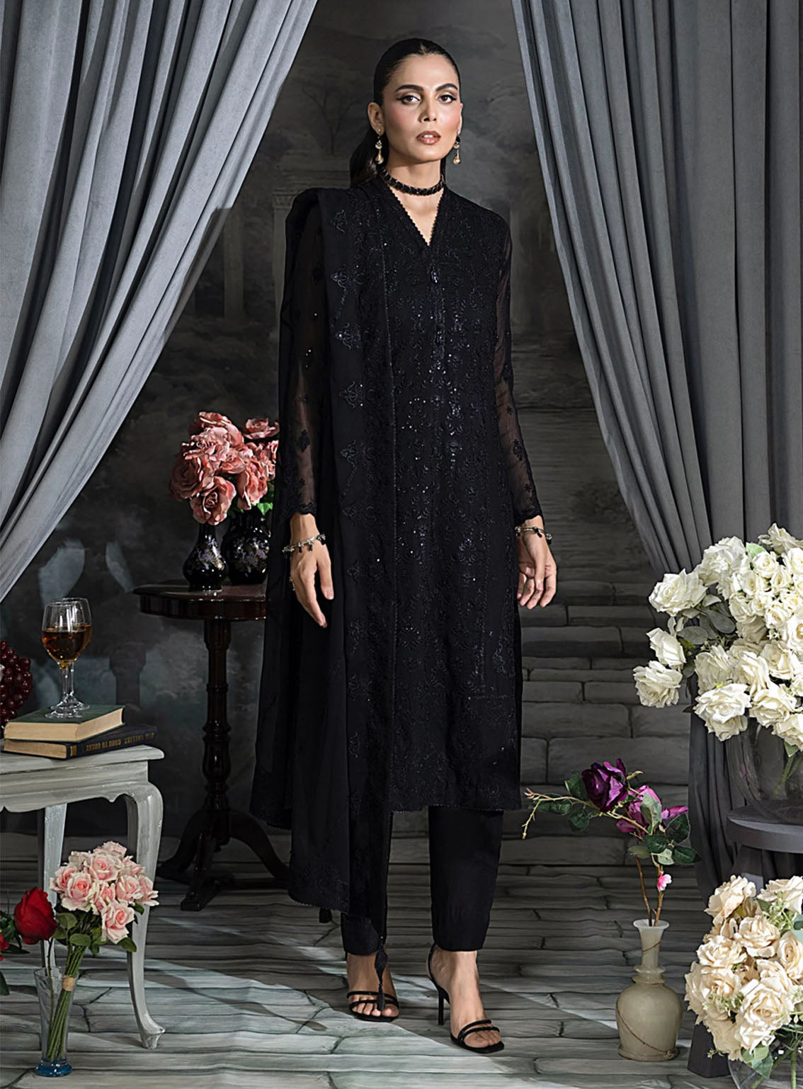 Elegance By LSM Lakhany Embroidered Chiffon 4 Piece Unstitched Suit LSM25EEC D-LG-UB-0049 Elegance By LSM Lakhany Embroidered Chiffon 4 Piece Unstitched Suit LSM25EEC D-LG-UB-0049