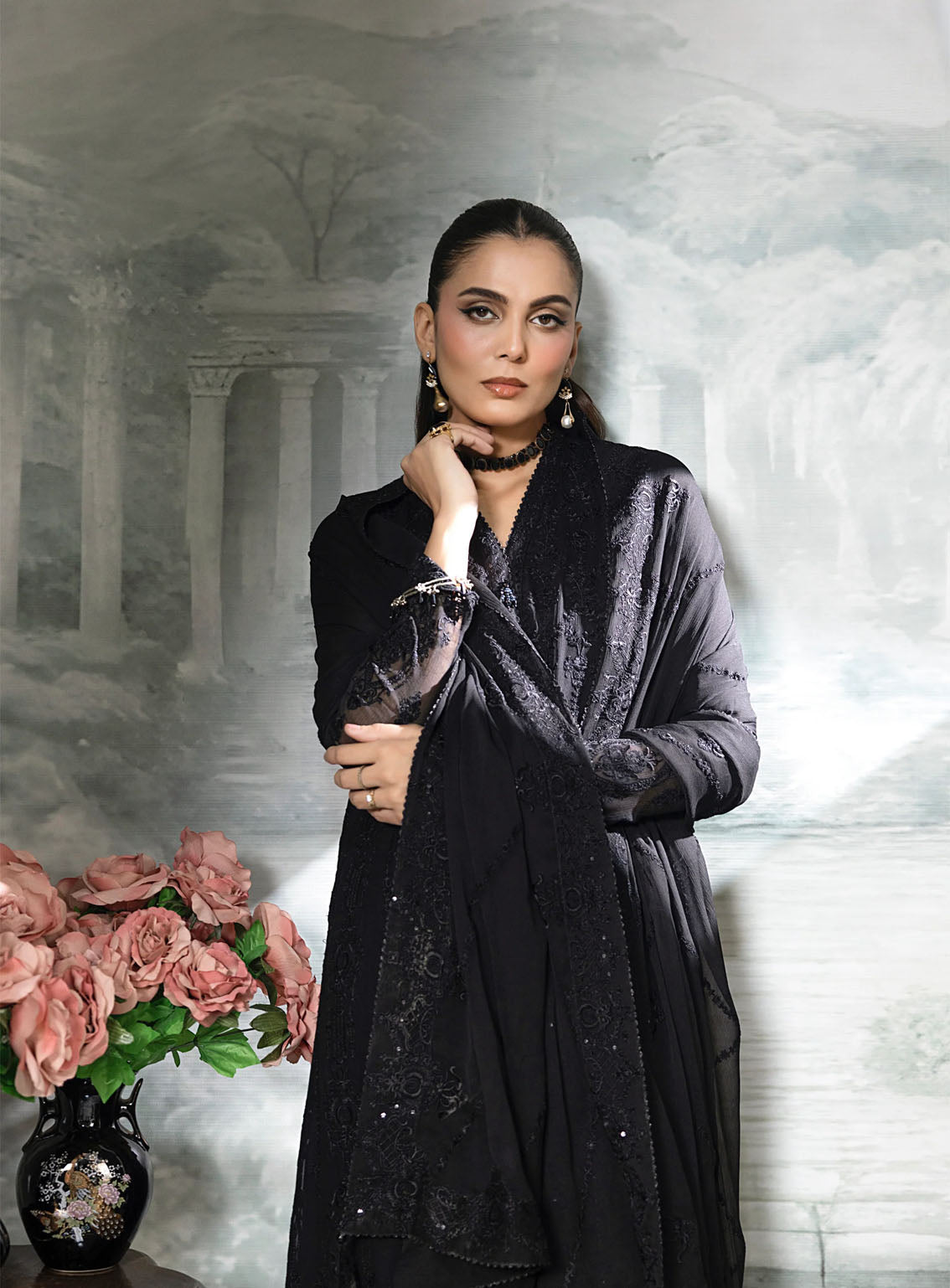 Elegance By LSM Lakhany Embroidered Chiffon 4 Piece Unstitched Suit LSM25EEC D-LG-UB-0049 Elegance By LSM Lakhany Embroidered Chiffon 4 Piece Unstitched Suit LSM25EEC D-LG-UB-0049