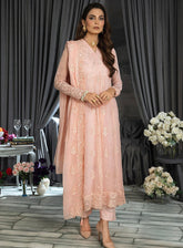 Elegance By LSM Lakhany Embroidered Chiffon 4 Piece Unstitched Suit LSM25EEC D-LG-UB-0073