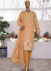 Elegant By HZ Textile Embroidered Lawn 3 Piece Unstitched Suit HZ25EE EC-928