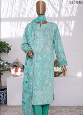 Elegant By HZ Textile Embroidered Lawn 3 Piece Unstitched Suit HZ25EE EC-930