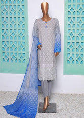 Elegant By HZ Textile Embroidered Lawn 3 Piece Unstitched Suit HZ25EE EC-932