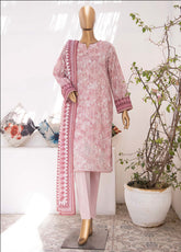 Elegant By HZ Textile Embroidered Lawn 3 Piece Unstitched Suit HZ25EE EC-937
