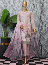 Elegant By HZ Textiles Embroidered Lawn 3 Piece Unstitched Suit HZ25EV2 EC-1043