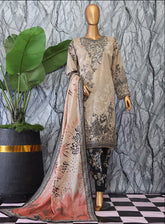 Elegant By HZ Textiles Embroidered Lawn 3 Piece Unstitched Suit HZ25EV2 EC-1044