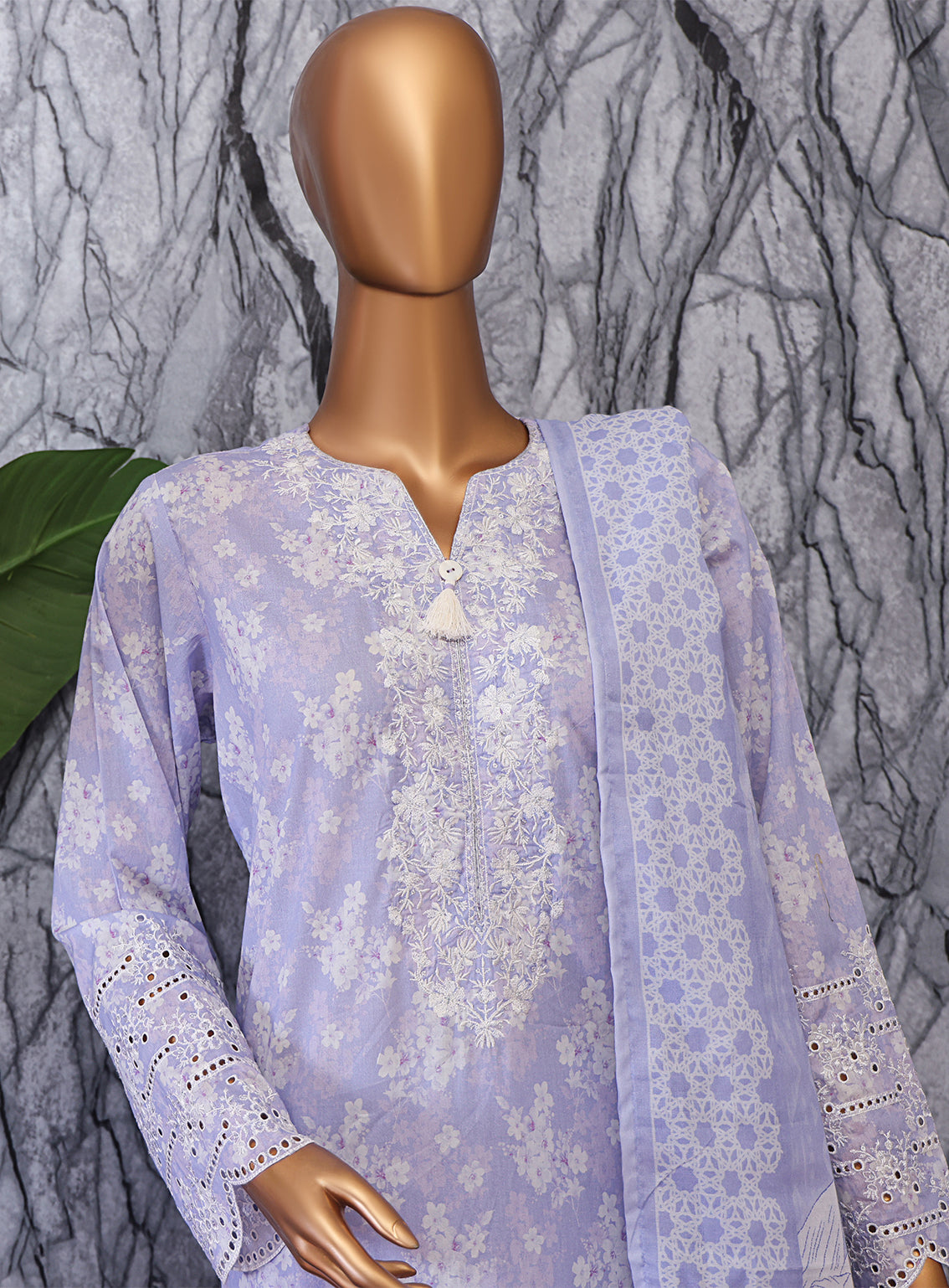 Elegant By HZ Textiles Embroidered Lawn 3 Piece Unstitched Suit HZ25EV2 EC-1046 Elegant By HZ Textiles Embroidered Lawn 3 Piece Unstitched Suit HZ25EV2 EC-1046