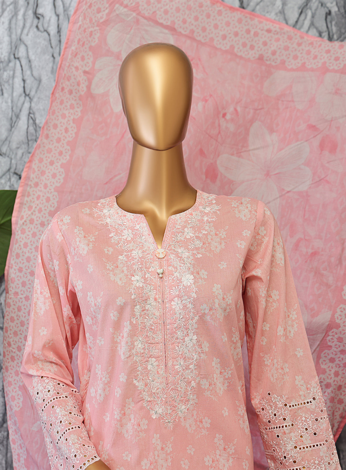 Elegant By HZ Textiles Embroidered Lawn 3 Piece Unstitched Suit HZ25EV2 EC-1048 Elegant By HZ Textiles Embroidered Lawn 3 Piece Unstitched Suit HZ25EV2 EC-1048