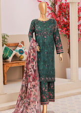 Elegant By HZ Textiles Embroidered Lawn 3 Piece Unstitched Suit HZ26EE D-CE-1016