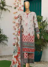 Elegant By HZ Textiles Embroidered Lawn 3 Piece Unstitched Suit HZ26EE D-CE-632