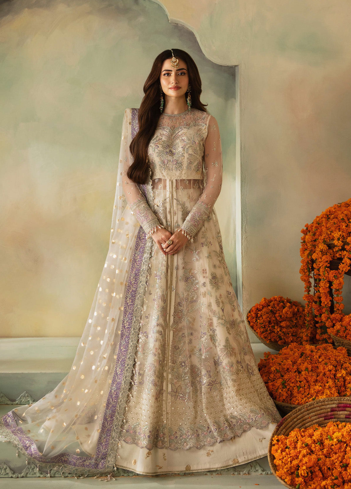 Elena By Saad Shaikh Embroidered Net 3 Piece Unstitched Suit SSK24EW D-PARISA Elena By Saad Shaikh Embroidered Net 3 Piece Unstitched Suit SSK24EW D-PARISA