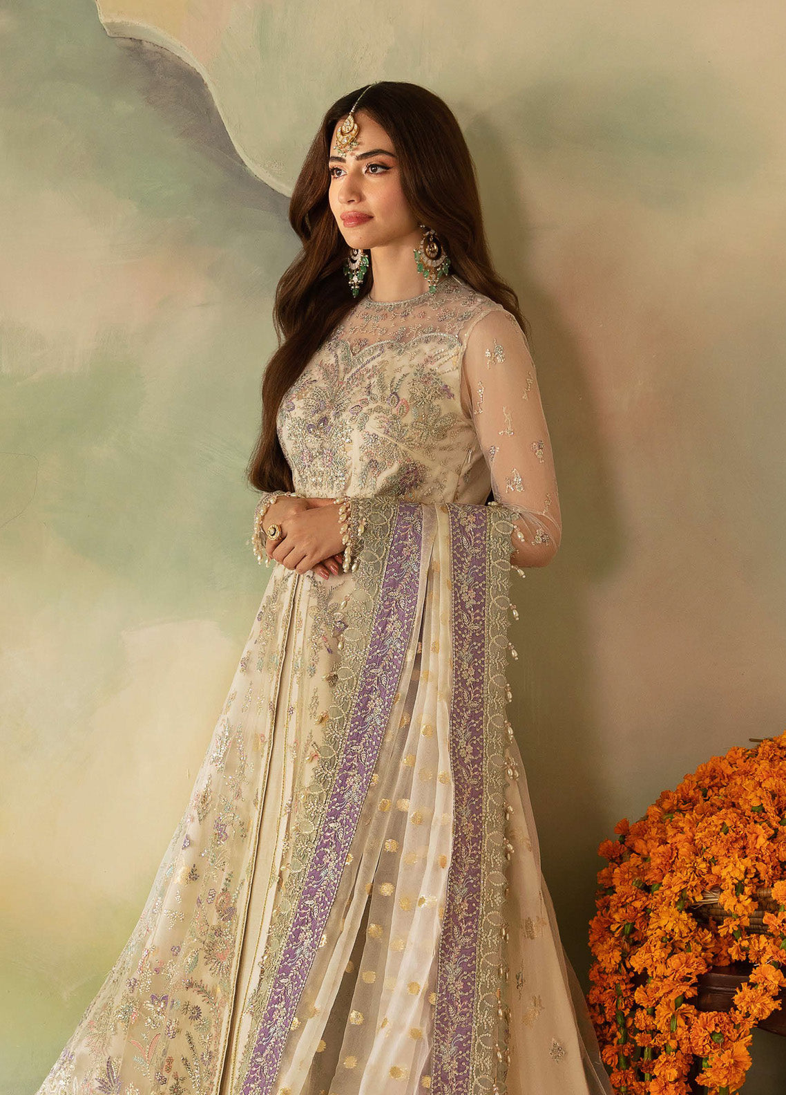 Elena By Saad Shaikh Embroidered Net 3 Piece Unstitched Suit SSK24EW D-PARISA Elena By Saad Shaikh Embroidered Net 3 Piece Unstitched Suit SSK24EW D-PARISA