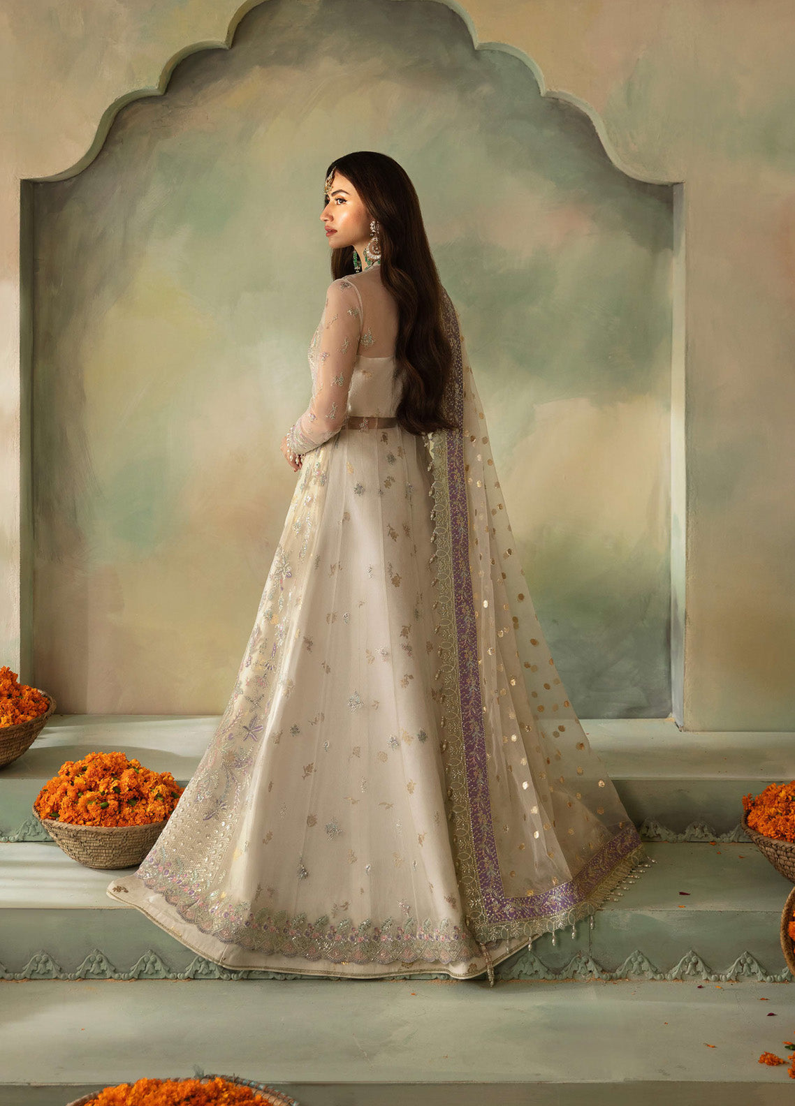 Elena By Saad Shaikh Embroidered Net 3 Piece Unstitched Suit SSK24EW D-PARISA Elena By Saad Shaikh Embroidered Net 3 Piece Unstitched Suit SSK24EW D-PARISA