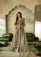 Elena By Saad Shaikh Embroidered Organza 3 Piece Unstitched Suit SSK24EW D-AZAR