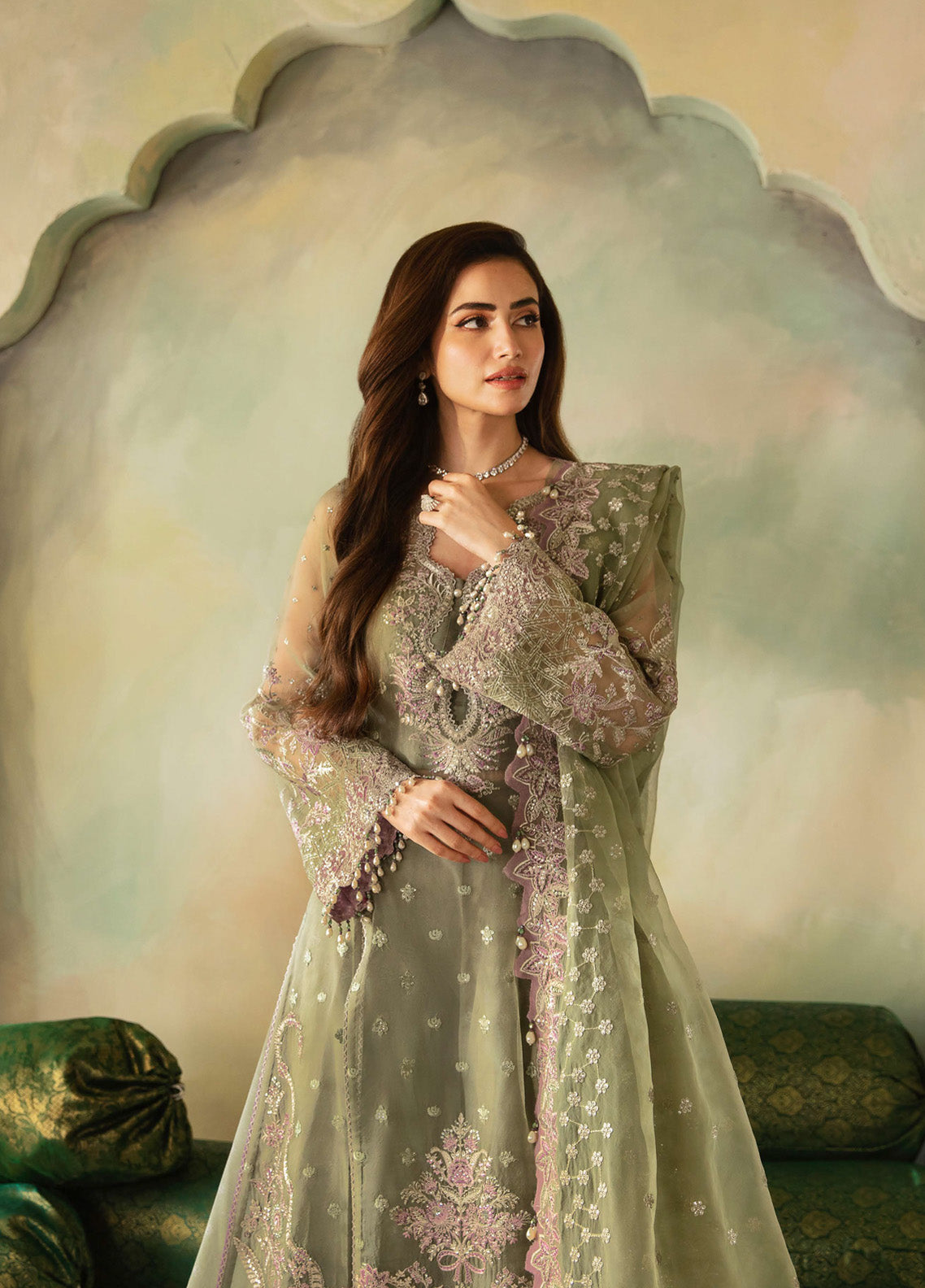 Elena By Saad Shaikh Embroidered Organza 3 Piece Unstitched Suit SSK24EW D-AZAR Elena By Saad Shaikh Embroidered Organza 3 Piece Unstitched Suit SSK24EW D-AZAR