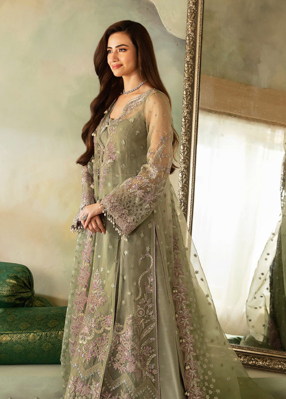 Elena By Saad Shaikh Embroidered Organza 3 Piece Unstitched Suit SSK24EW D-AZAR Elena By Saad Shaikh Embroidered Organza 3 Piece Unstitched Suit SSK24EW D-AZAR