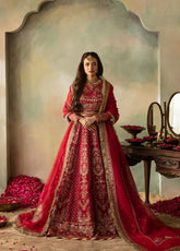 Elena By Saad Shaikh Embroidered Organza 3 Piece Unstitched Suit SSK24EW D-CERISE