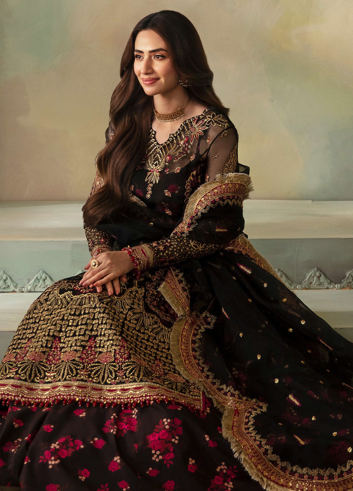 Elena By Saad Shaikh Embroidered Organza 3 Piece Unstitched Suit SSK24EW D-KOHINOOR Elena By Saad Shaikh Embroidered Organza 3 Piece Unstitched Suit SSK24EW D-KOHINOOR