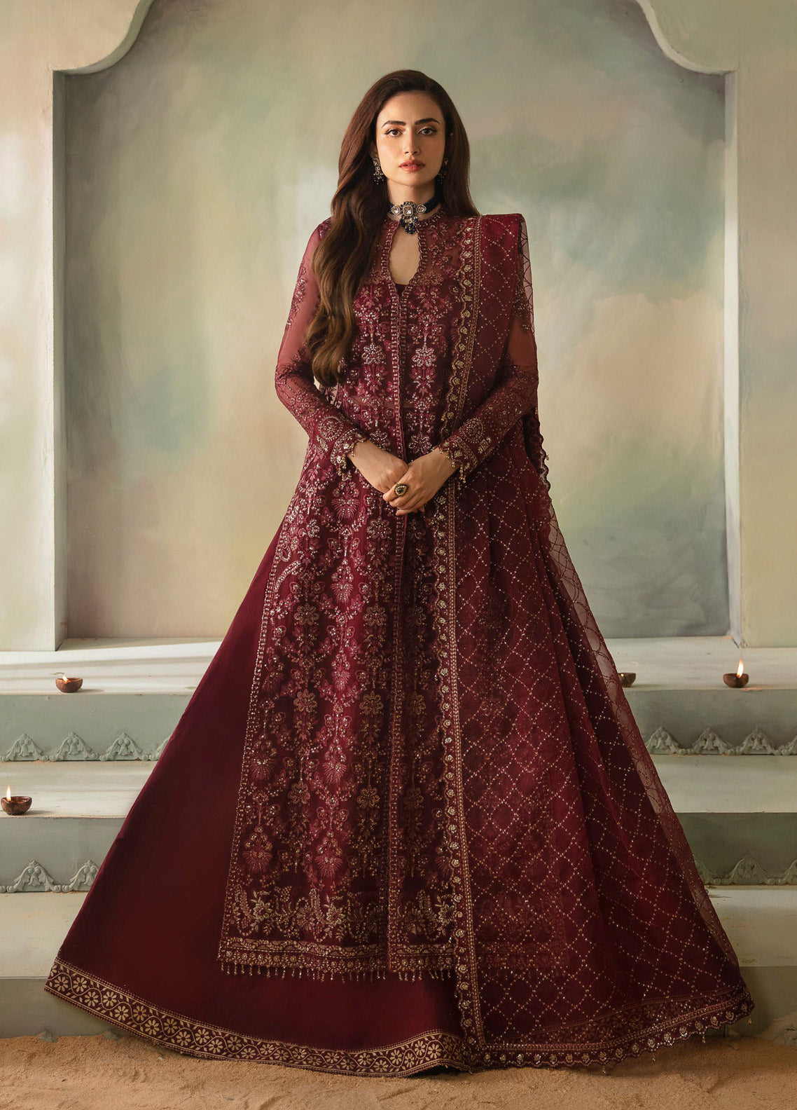 Elena By Saad Shaikh Embroidered Organza 3 Piece Unstitched Suit SSK24EW D-LEILA Elena By Saad Shaikh Embroidered Organza 3 Piece Unstitched Suit SSK24EW D-LEILA
