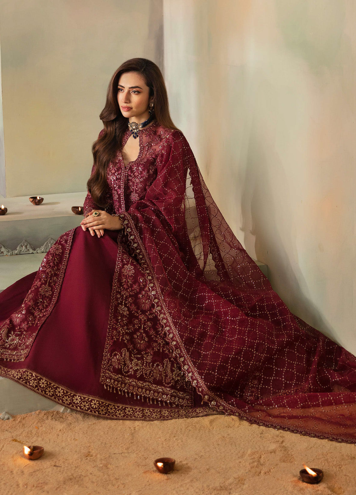 Elena By Saad Shaikh Embroidered Organza 3 Piece Unstitched Suit SSK24EW D-LEILA Elena By Saad Shaikh Embroidered Organza 3 Piece Unstitched Suit SSK24EW D-LEILA